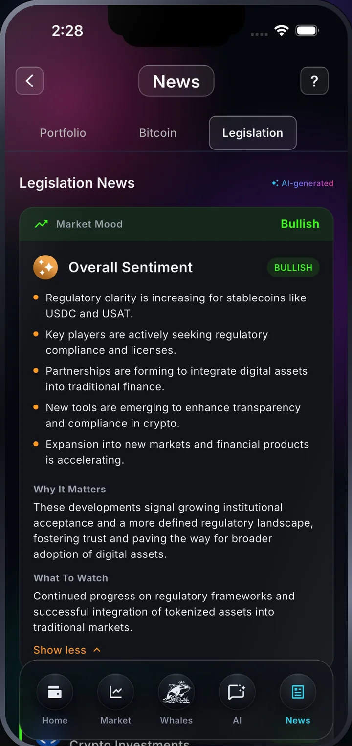 The Noesis legislation tracker